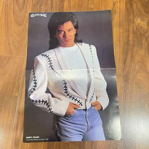 Vintage Country Music Magazine Poster Billy Ray Cyrus Marty Stuart 2 Side 8x10.5